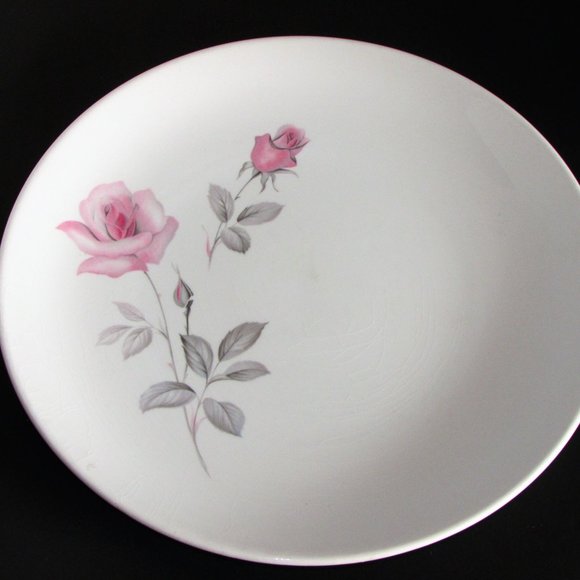 MYOTT China Lyke Dinner Plate Pink Roses Vintage Staffordshire England crazing - Picture 2 of 5